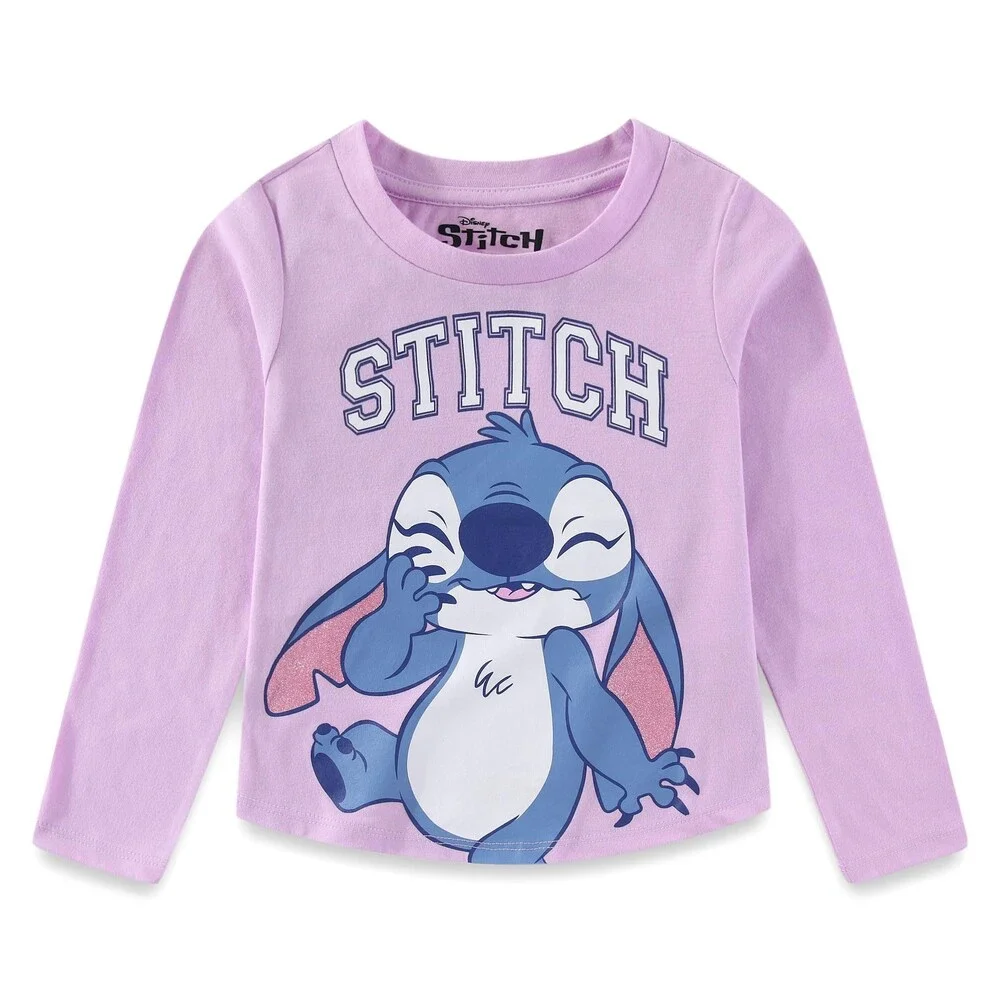 Disney Girls' Lilo Stitch Long Sleeve Shirt Twill Skirt Set Big SZ10